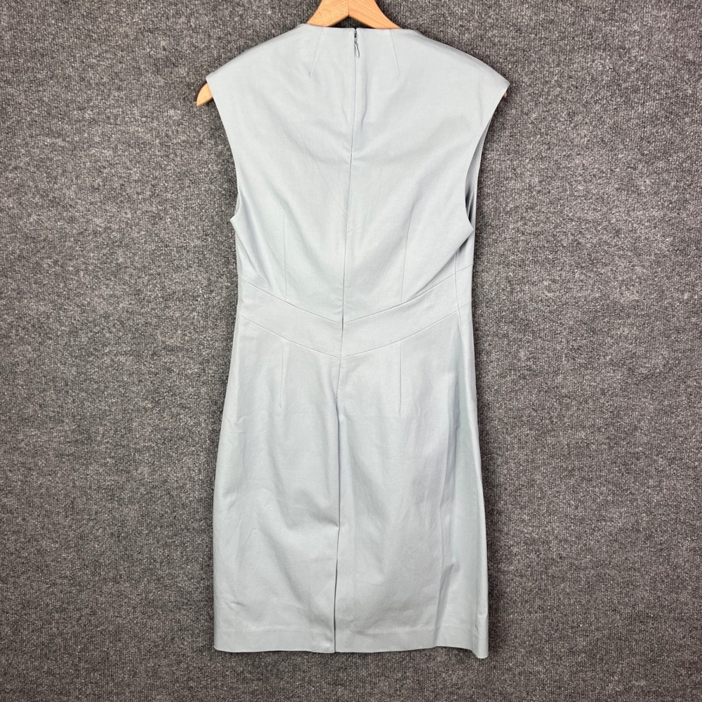NEW Banana Republic Pale‎ Blue Sleeveless V Neck sheath Dress Women's Size 8 - Picture 2 of 10